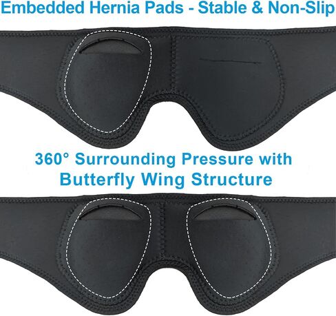Inguinal Hernia Belt for Women & Men | Adjustable Groin Straps | Customizable Fit with 4 Removable Pads for Single & Double Support | Comfortable Truss for Before or After Surgery| One Size Fits Most in Saudi Arabia