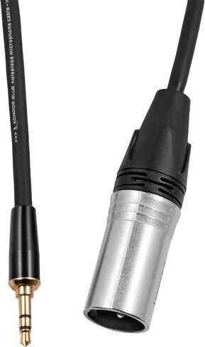 KONDOR BLUE مقاس 16 بوصة 3 دبابيس XLR ذكر إلى 3.5 مم ذكر صغير TRS لتوصيل ميكروفون الاستوديو بالكاميرا السينمائية + المزيد in Saudi Arabia