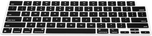 غطاء لوحة المفاتيح kwmobile متوافق مع Apple MacBook Pro 16" (2021) A2485 - غطاء لوحة المفاتيح باللغة الإنجليزية الأمريكية QWERTY - أسود in Kuwait