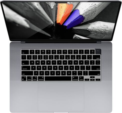 غطاء لوحة المفاتيح kwmobile متوافق مع Apple MacBook Pro 16" (2021) A2485 - غطاء لوحة المفاتيح باللغة الإنجليزية الأمريكية QWERTY - أسود in Kuwait