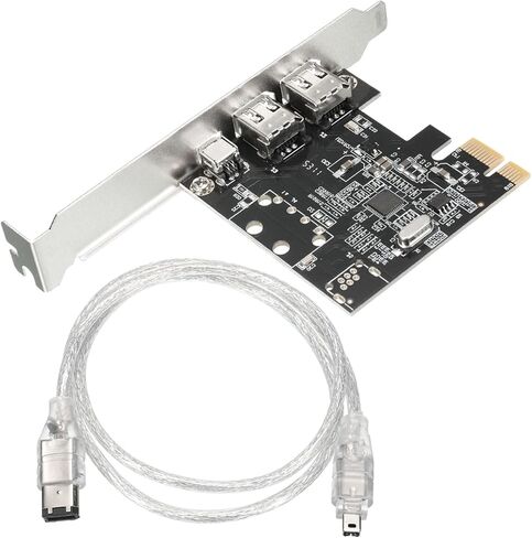 MECCANIXITY PCI-E 1X إلى 1394 بطاقة التوسعة 3 مهايئ مهايئ وحدة تحكم للكمبيوتر المكتبي واتصال DV in Saudi Arabia