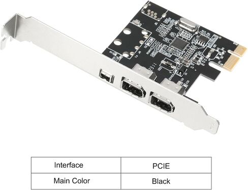 MECCANIXITY PCI-E 1X إلى 1394 بطاقة التوسعة 3 مهايئ مهايئ وحدة تحكم للكمبيوتر المكتبي واتصال DV in Saudi Arabia