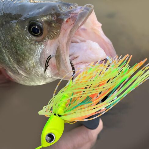 Spinnerbait Fishing Lure, Hard Metal Jig Spinner Baits Kits Swimbait for Bass Trout Pike Salmon Walleye Freshwater Saltwater 5pcs/Pack in Saudi Arabia