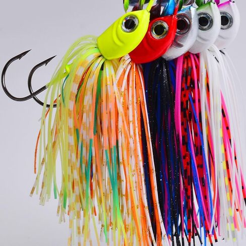 Spinnerbait Fishing Lure, Hard Metal Jig Spinner Baits Kits Swimbait for Bass Trout Pike Salmon Walleye Freshwater Saltwater 5pcs/Pack in Saudi Arabia