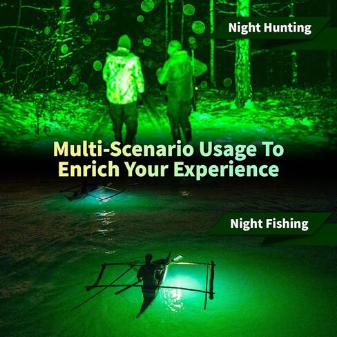 Hog Lights for Night Hunting - 12000LM Green Hunting Light, Solar Powered with Remote Control, Waterproof and Motion Activated Feeder Green Light for Hunting Hogs Deer Coyote Varmint in Saudi Arabia