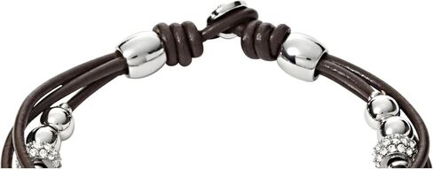 Fossil Women's Stainless Steel and Genuine Leather Bracelet for Women in Kuwait