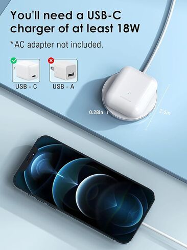 Magnetic Wireless Charger, Tymyp 2PCS Magsafe Charger, Travel Essentials Portable Charger, Multiple Devices for iPhone 15/14/13/12/AirPods Pro/MagSafe White Protective Case (No Adapter) in Saudi Arabia