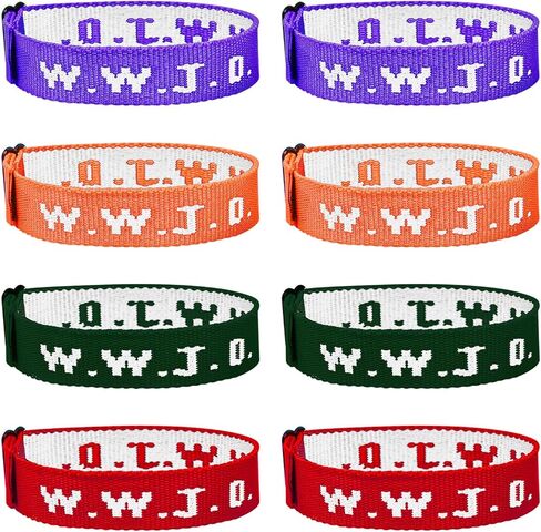 12Pcs WW Bracelets JD Jesus Bracelets Multiple Color Options for Boy and Girl, Man and Women in Kuwait