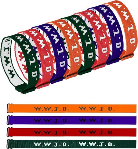 12Pcs WW Bracelets JD Jesus Bracelets Multiple Color Options for Boy and Girl, Man and Women in Kuwait