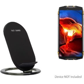 BoxWave Charger Compatible with Blackview BV6800 Pro (Charger Wireless QuickCharge Stand, No Cord; no Problem! Charge Your Phone with Ease! for Blackview BV6800 Pro - Jet Black