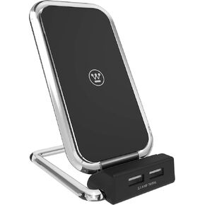 Westinghouse Wireless Charging Desk Station, Qi Certified 5 Watt with Dual Front USB Ports 2.1A