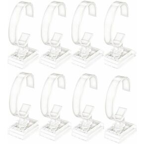 8 Pack Clear Plastic Watch Display Stand