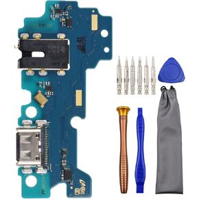 USB Charging Port Replacement Part Assembly Board for Samsung Galaxy A32 SM-A325F with Microphone Headphone Jack and Tool Kit