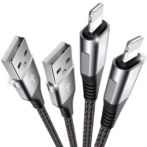 SWECENT i Phone Charger 2Pack 6.6ft, [Apple MFi Certified] Ligtning Nylon Braided Cable Fast Charging Cord Compatible with i Phone 14/13/12/11 Pro Max/XS MAX/XR/XS/X/8/7/Plus/6S/6/SE/5S/i Pad