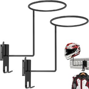 4 PCS E Track Helmet Holder,E-Track Metal Helmet Hanger for Motorcycle, E Track Motorcycle Helmet Rack with 2 hooks for Garage, Workshop|E track Motorcycle Accessories