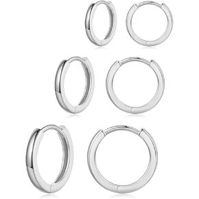 DAILY VIBES Small Gold Hoops Huggie Earrings for Women 14K Real Gold Plated Dainty Cubic Zirconia Mini Bead Cartilage Earring Hypoallergenic Hoop Earrings Set for Girls