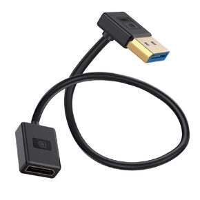 Right Angle Displayport 1.4 Extension Cable, 90 Degree DP Male to Female Cable (8K/60Hz, 4k/144Hz), Short Display Port 32.4Gbps for Gaming Monitor, TV, PC, Laptop (Straight)