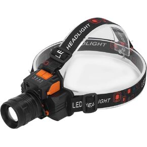 Hilitand Rechargeable Lamp, LED Lamp USB Rechargeable 3 Light Modes LED Lens 1500lm Flashlight LED Headlight for Emergency Camping, Headlamps