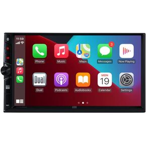 إلكترونيات مزدوجة DCPA723W 2-DIN 7 بوصة Apple CarPlay Android Auto جهاز استقبال الوسائط المتعددة الرقمي