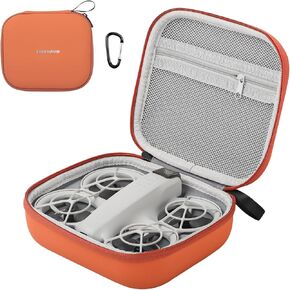 Fergio Neo Drone Portable Storage Bag for DJI Neo，Waterproof PU Leather Carrying Case for DJI Neo Drone and Accessories (Black)