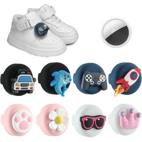 8 Packs Airtag Holder for Kids Shoelaces, Silicone Air Tag Tracker Hidden Case, GPS Tracker Case for Children Elderly Shoes Shoestring