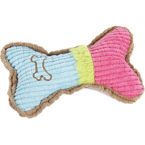 Blue-Pink Pet Plush Chew Product Teeth Cleaning Bite Resistant Dog Accessory Bone Shape Dog Training Chew Toy for Dog Accessories Supplies
