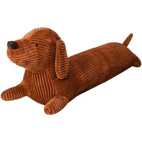 وسادة طويلة من القطيفة من Dachshund مقاس 43 بوصة، وسادة جسم الكلب البني، دمية حيوانية، جسم كرتوني للنوم، معانقة، وسائد طويلة، لعبة محشوة، وسادة أريكة منزلية، ديكور 43 بوصة (هاسكي)