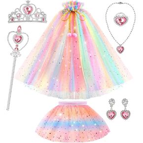 Princess Dresses for Girls,Halloween Costumes for Girls,Princess Dress Up Clothes for Little Girl,Christmas Birthday Gifts Toys for 3-6 Year Old Girls in Kuwait