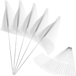Marking Flags - 25 Pack Yard Flags 13x4x5 Inch Lawn Flags Markers Wire Flags for Marking The Ground Yard Marking Flags Flag Markers for Yard Utility Flags Irrigation Flags Fence Flags