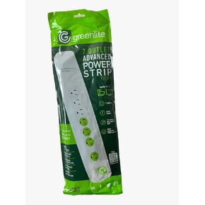 Greenlite Tier 1 Advanced Power Strip, Current Sensing Power Strip, 1440 Joules, 7 Outlets, 3 Ft. Cord