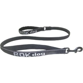 ROK Straps Dog Leash, Reflective Black, Medium for 30-60lbs Dogs