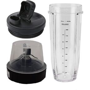 Replacement parts blade with 32oz cup and lid for 1500W Ninja Duo Auto IQ Blender BL640 30/BL641 30/BL642 30/ BL680 30 BL680A 30 BL681 30 BL681A 30 BL682 30/ BL687CO 30/BL685 30 / BL688 30
