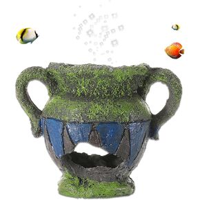 Aquarium Fish Tank Decorations, Aquarium Small Fish Tank Air Bubbler Decor for Betta Resin Fish Accessories