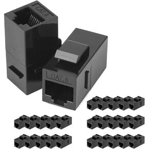 RJ45 Coupler, CAT6 Connector Ethernet Extender Female to Female Keystone Jack (25Pack, Cat6/Cat5/Cat5e High-Speed Ethernet Coupler Connectivity)