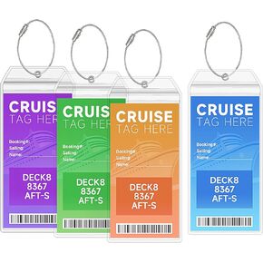 4 Pack Luggage Tags, Flexible & Bright Silicone Personalized Baggage Tags Including Name Cards with Partial Privacy Cover & Stainless Steel Loops for Secure Fastening(Blue)