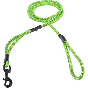 Atwood Rope MFG Precision-Crafted Control Dog Leash: 3/8 Inch x 6 Feet (Reflective Black & Neon Green Ripples)