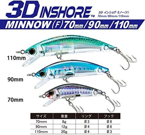 Yo-Zuri Yo Zuri 3 D Minnow Inshore 'F Mm طُعم عائم in Saudi Arabia