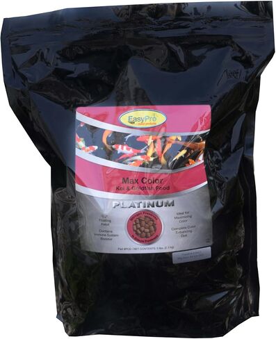 EasyPro PC1 Platinum Koi & Goldfish Food - الحد الأقصى. اللون/مدعم بالسبيرولينا والمكونات البحرية الأخرى لتعزيز اللون الطبيعي لأسماك الكوي والسمك الذهبي / علبة سعة 20 أونصة in Kuwait
