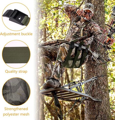 Universal Tree Stand Seat Replacement 16 X12" Adjustable Tree Stand Seat Deer Stand Accessories for Hunting for Climbing Treestands Ladder Stands Lock On Tree Stands, Easy To Install & Remove in Saudi Arabia