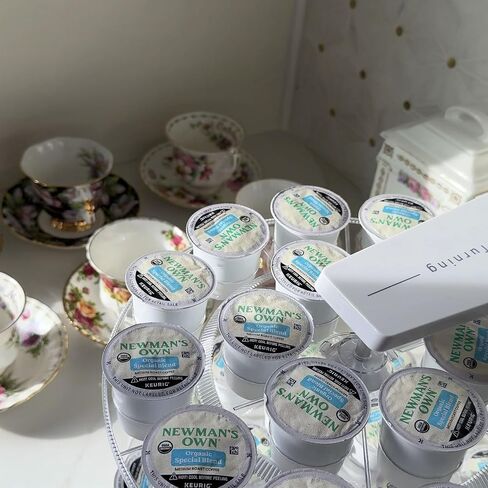 حامل أكواب K، منظم أكواب K، حامل كبسولات القهوة kcup 36، تخزين دوران مزدوج الطبقات 360 درجة، خزانة سطح الطاولة Lazy Susan لمحطة القهوة - 36 K Pos in Saudi Arabia
