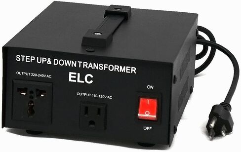 ELC T Series 2000 Watt Voltage Converter Transformer - Step Up/Down - 110v to 220v / 220v to 110v Power Converter - Circuit Breaker Protection, CE Certified [3-Years Warranty] in Saudi Arabia