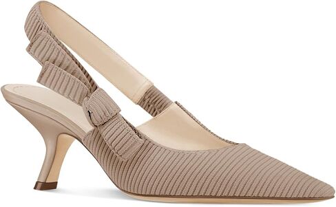 Coutgo Womens Slingback Kitten Heels Closed Pointed Toe Bowknot Knitted Slip On Work Pumps Dress Shoes in Saudi Arabia