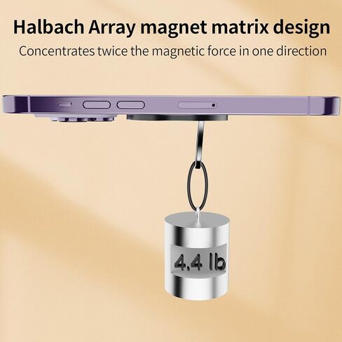 Upgraded Magnetic Phone Ring Holder for MagSafe with 360° Rotatable Stand Finger Ring Magnet Removable Cell Phone Grip Kickstand for iPhone 15/14/13/12 Pro/Max/Mini Android etc. Silver in Saudi Arabia