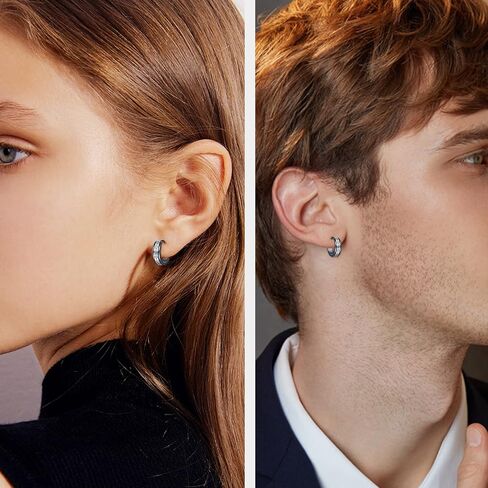 أقراط فايكنغ للرجال 925 من الفضة الإسترلينية أقراط هوب هوجي أقراط كلاسيكية مجوهرات نورس فايكنغ هدية للنساء والرجال in Kuwait