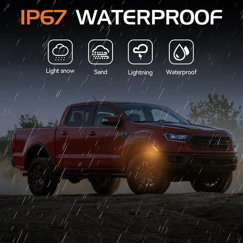 مصابيح LED للعلامات الجانبية باللون الأبيض لسيارة Ford Ranger Lariat XL XLT 2019 2020 2021 2022 2023 مصابيح إشارة المصد الأمامي للحارس، عدسة مدخنة in Kuwait