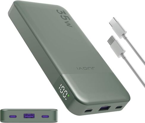 Power Bank 10000mAh, 35W Portable Charger,Fast Charging Portable Battery Pack with PD 3.0 & QC 4.0, USB C Portable Power Bank for iPhone 15 14 13 Series, Galaxy, Tablet, Switch, and More（Green） in Saudi Arabia