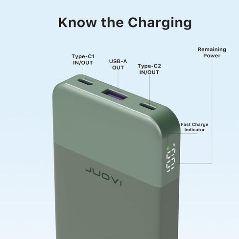 Power Bank 10000mAh, 35W Portable Charger,Fast Charging Portable Battery Pack with PD 3.0 & QC 4.0, USB C Portable Power Bank for iPhone 15 14 13 Series, Galaxy, Tablet, Switch, and More（Green） in Saudi Arabia