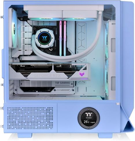 Thermaltake Ceres 350 MX/Hydrangea Blue/Mid Tower/CT140 ARGB Fan*2/CT140 Fan*1/Mesh & TG اللوحة الأمامية/موصل مخفي MB/CA-1Z3-00MFWN-00 in Saudi Arabia