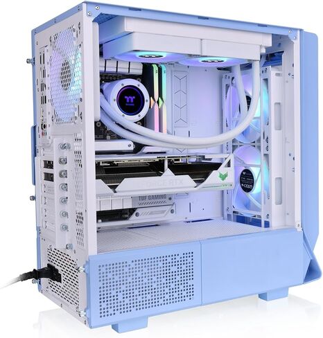 Thermaltake Ceres 350 MX/Hydrangea Blue/Mid Tower/CT140 ARGB Fan*2/CT140 Fan*1/Mesh & TG اللوحة الأمامية/موصل مخفي MB/CA-1Z3-00MFWN-00 in Saudi Arabia