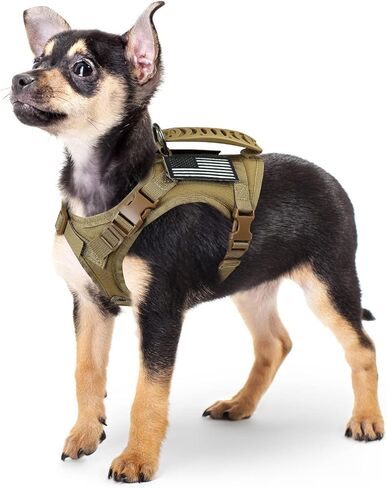 Tactical Dog Harness Pet Vest, Tactical Puppy Comfy Vest with Control Handle k9 Military Adjustable Pet Vest Harness for Outdoor Training (Medium, Black) in Saudi Arabia